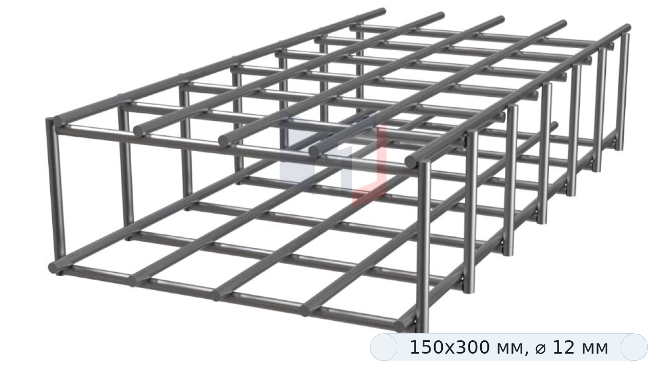 Арматурный каркас А3 - 12 мм 150х300 мм (хомут А3 - 6 мм)