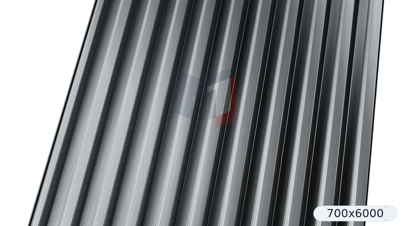 Профнастил Н120 оцинкованный 700х6000х0,9 мм Профнастил Н120 оцинкованный 700х6000х0,9 мм